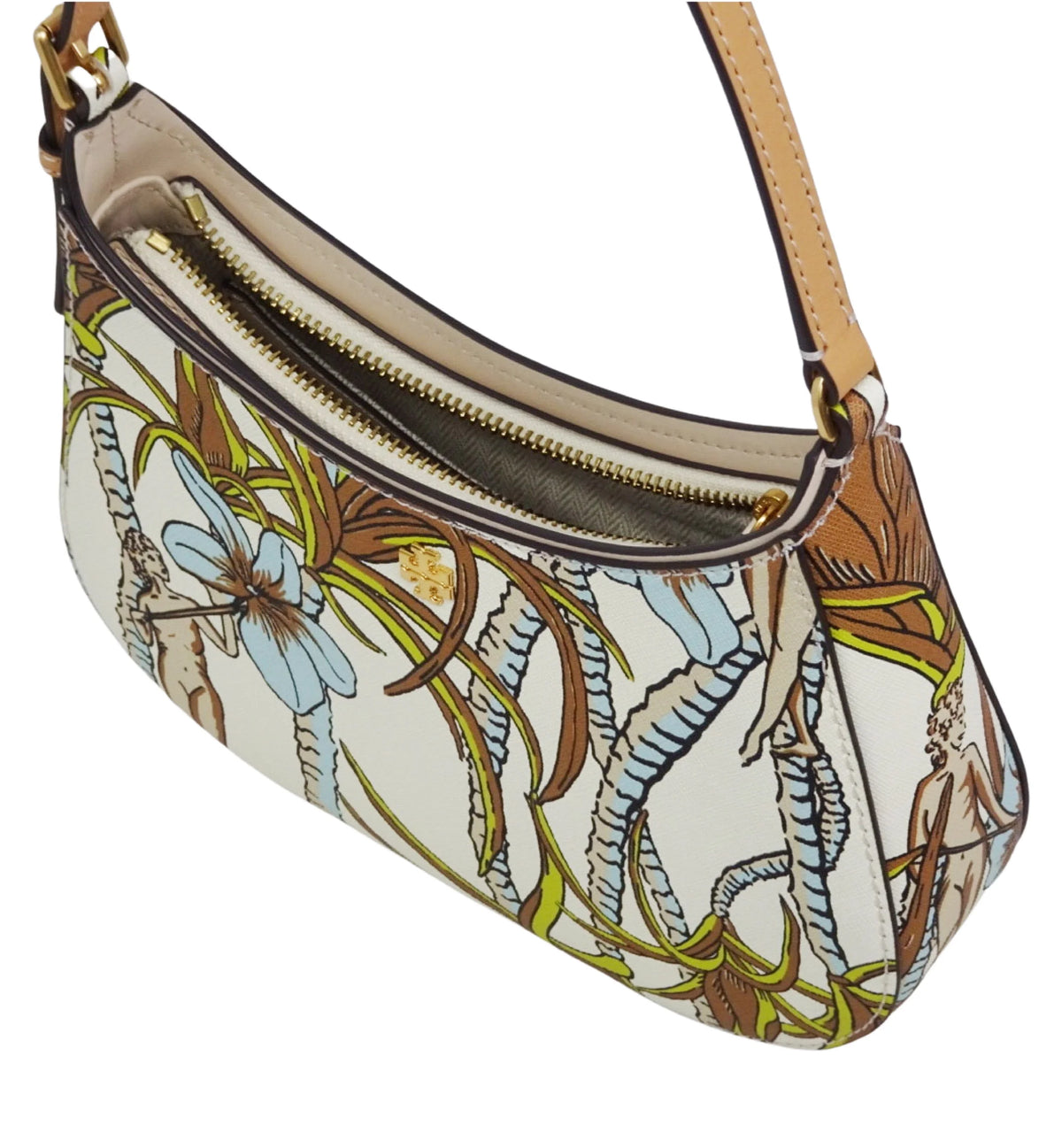 Printed Small Zip Shoulder Bag E767