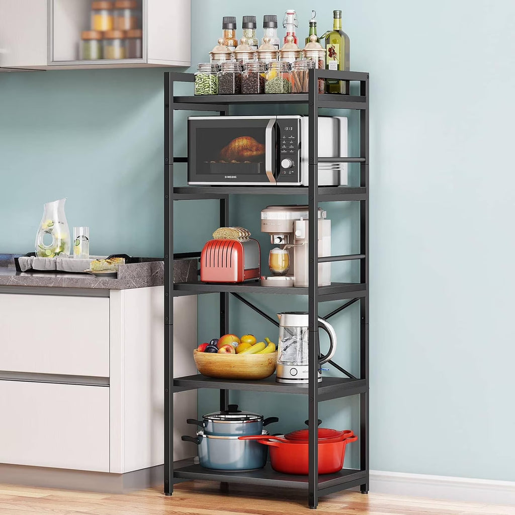 5-Tier Bakers Rack with Storage, Black M23283
