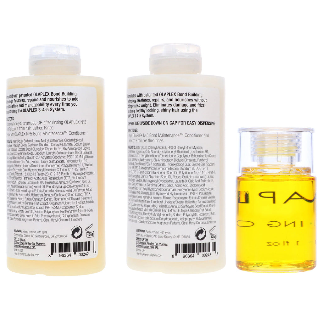 8.5 oz Shampoo, 8.5 oz Conditioner, 1 oz Bonding Oil Combo Pack G1647