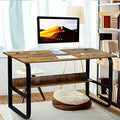 Computer Desk Home Office Work Station 55'' Rustic Wood Tone S55461