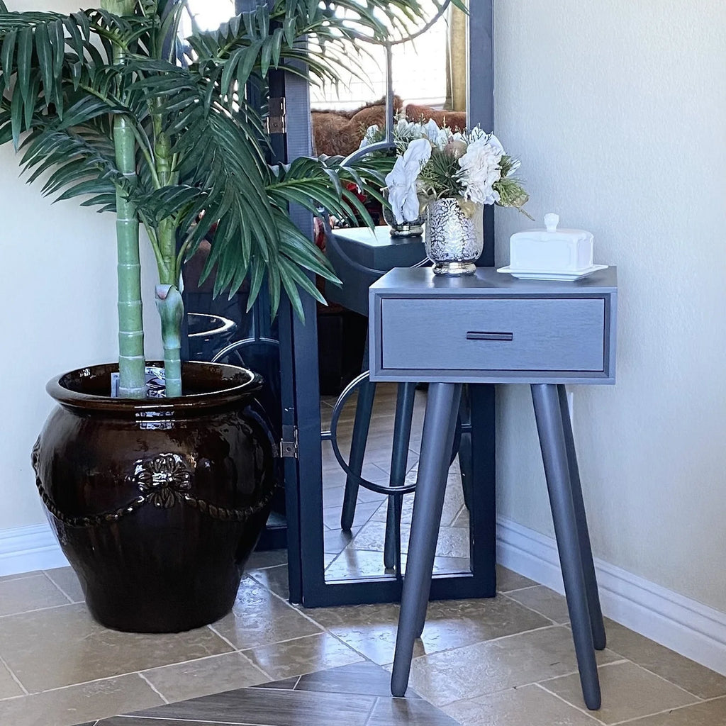 Grey Wood Accent Table H49796