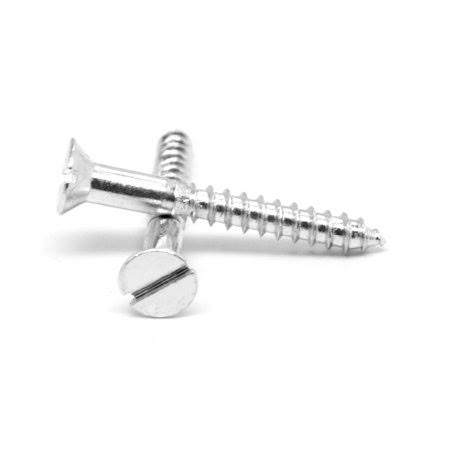 Wood Screw Slotted Flat Head Low Carbon Steel Zinc Plated A320