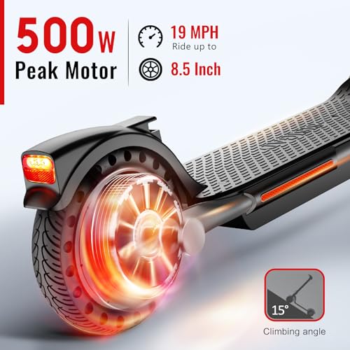 Electric Scooter with 8.5" Tires, Peak 500W Motor, Folding W6196