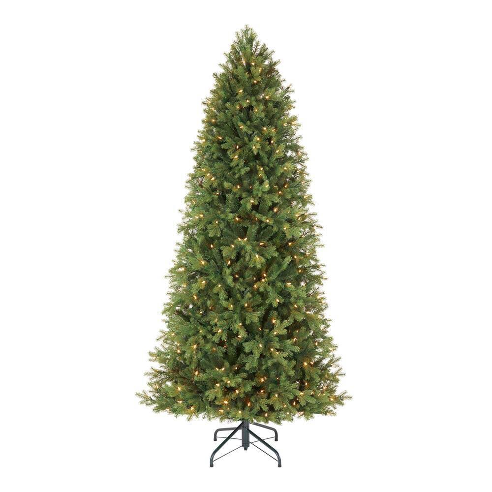 7.5 ft Pre-Lit Artificial Christmas Tree with Color Changing Lights R286916
