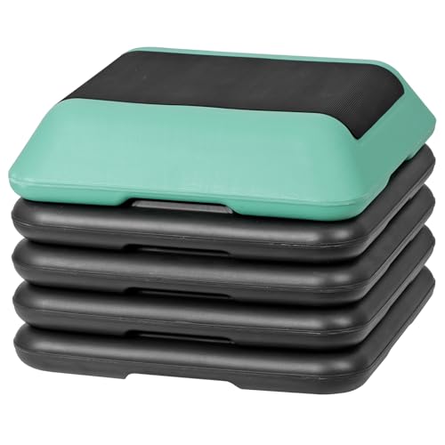16" x 16" Adjustable Aerobic Stepper with 4 Risers, Green Q215