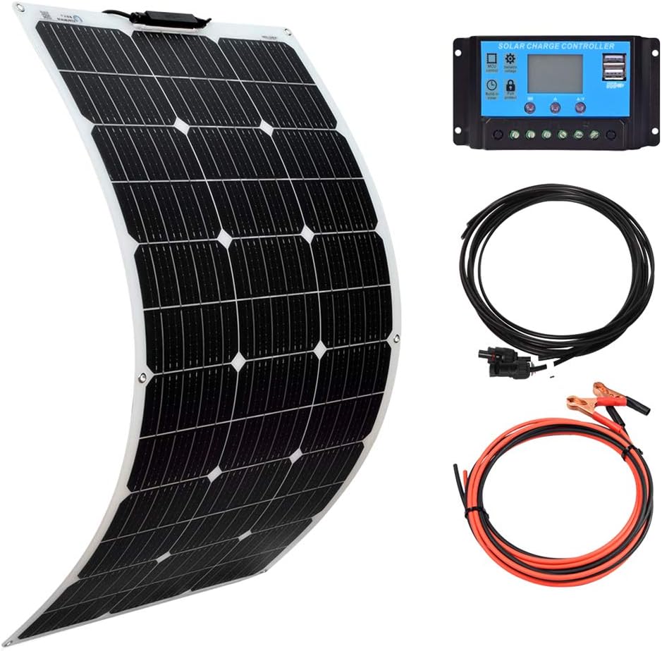 100W 12V Monocrystalline Flexible Solar Panel Kit W272652