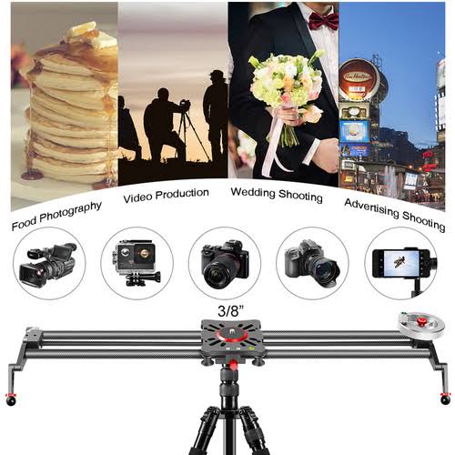 Carbon Fiber Camera Slider with Flywheel P65697