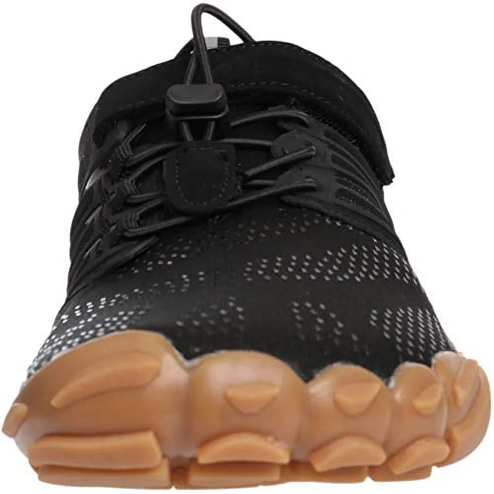 Black Wide Toe Box Minimalist Barefoot Trail Running Shoes E9987