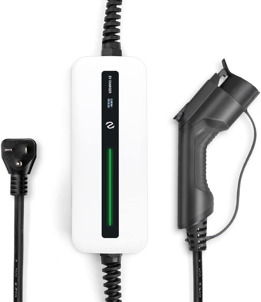 Portable EV Charger with NEMA 6-20 Plug and NEMA 5-15 Adapter, 25ft, IP65 T2552