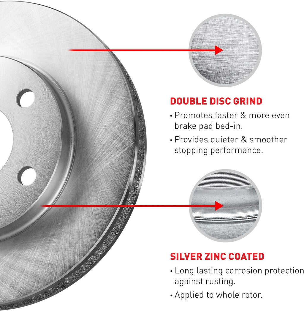 Front Brake Rotors with Semi-Metallic Brake Pads Q4174