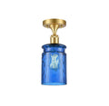 Satin Gold Semi-Flush Mount Light V18446