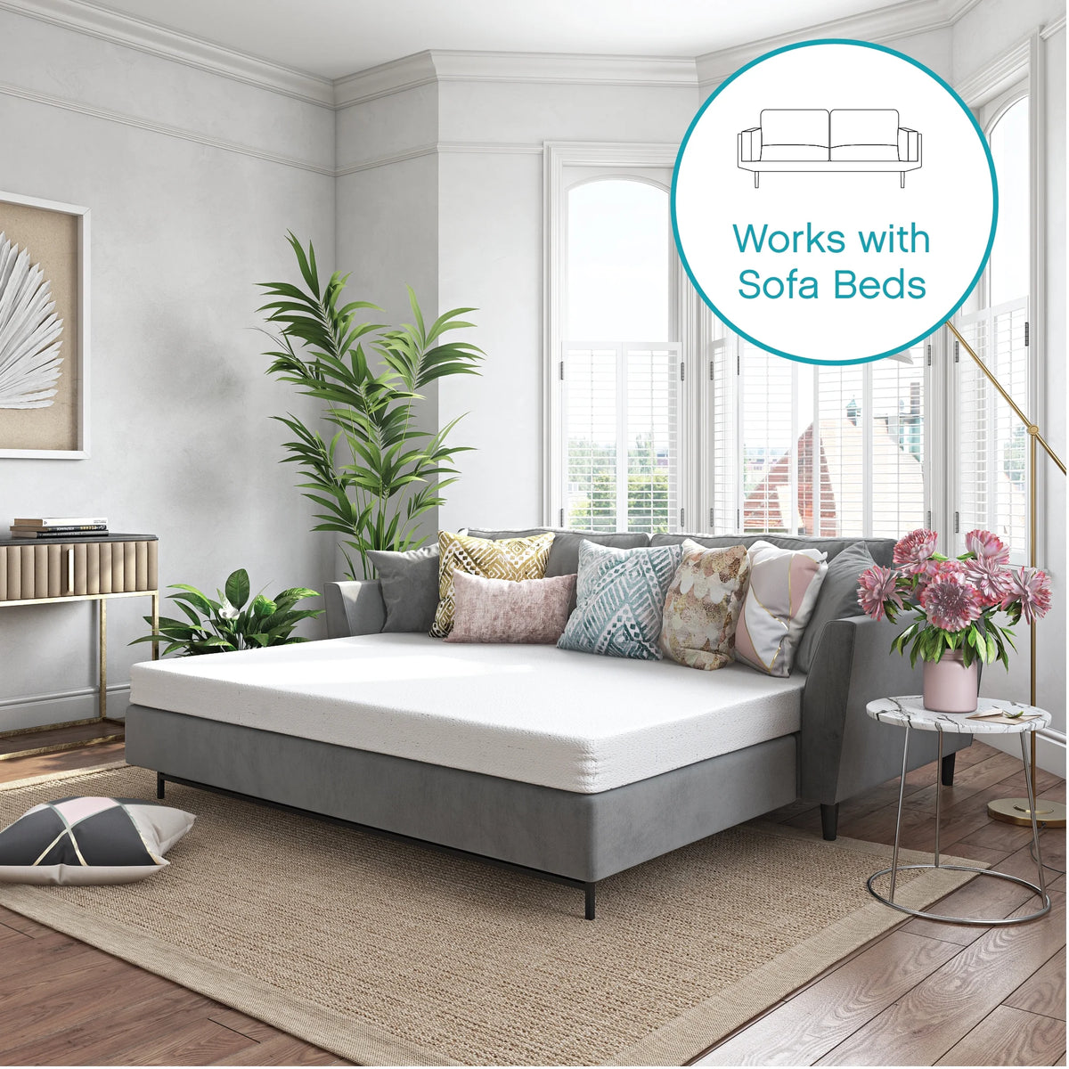 Queen Memory Foam Sofa Bed Mattress S2544