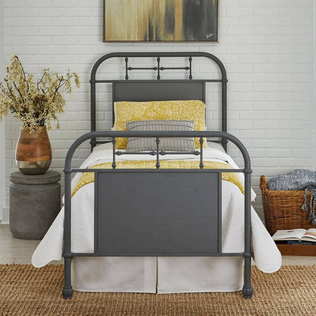 Full Metal Bed in Grey H14618