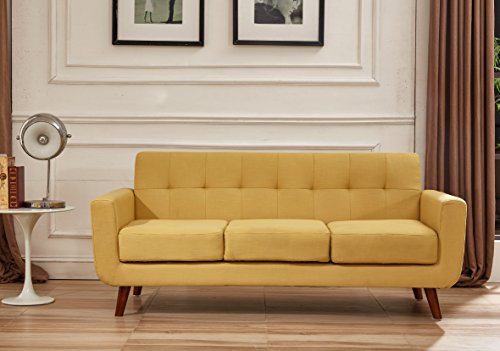 Linen Upholstered Tufted Sofa O79499