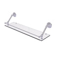Satin Chrome Floating Glass Shelf with Gallery Rail - 30 inch V744579