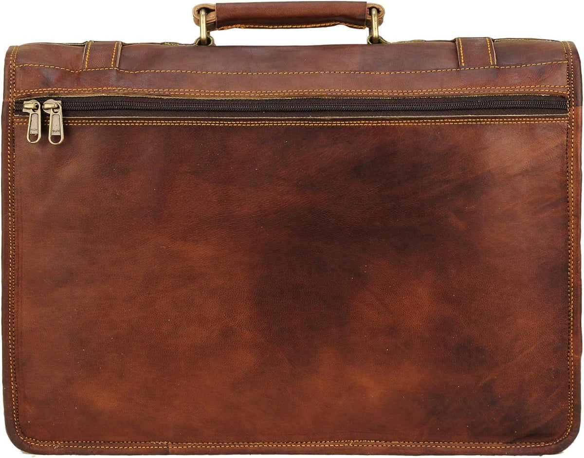 Brown Vintage Leather Laptop Messenger Bag M51036