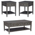 3-Piece Coffee Table Set with 2 Accent Tables in Gray G666