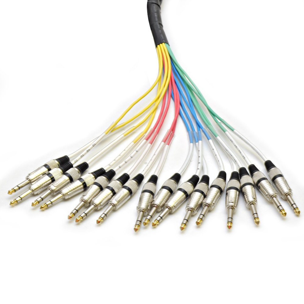 8 Channel 15' XLR Female to 1/4 TRS Snake Cable S861