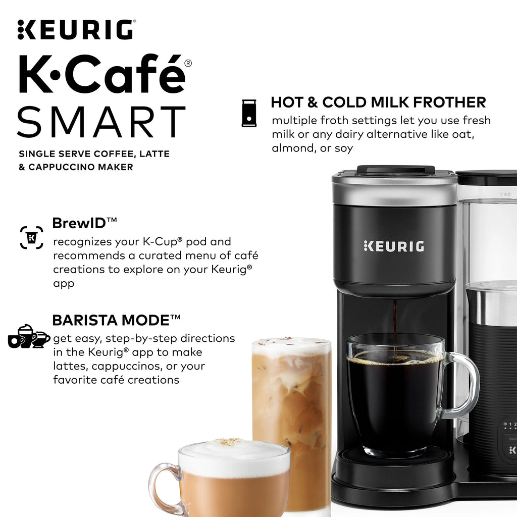 Single Serve K-Cup Pod Coffee Latte and Cappuccino Maker Black A411