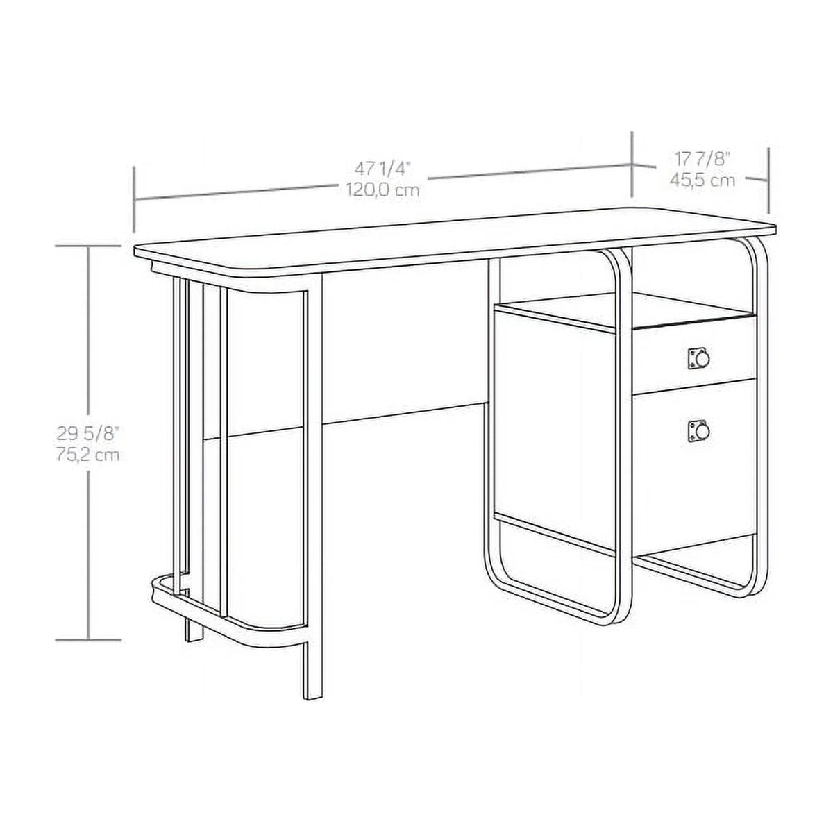 Engineered Wood and Metal Desk W595