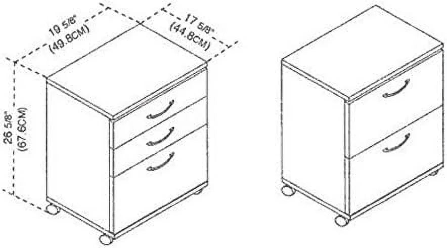 3 Drawer Wood Filing Cabinet F3280