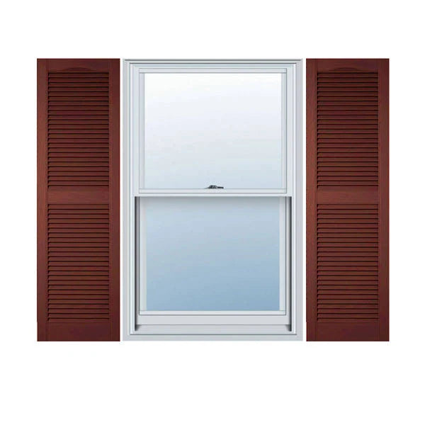 14 1/2 inch x 69 inch Vinyl Open Louver Shutters Per Pair I2885