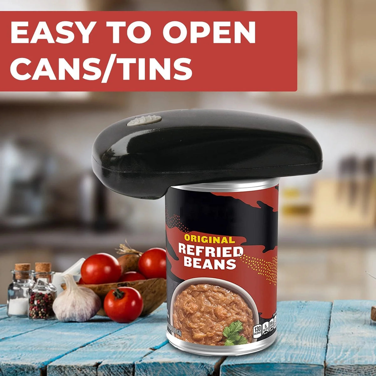 Black Battery Operated Electric Can Opener V782