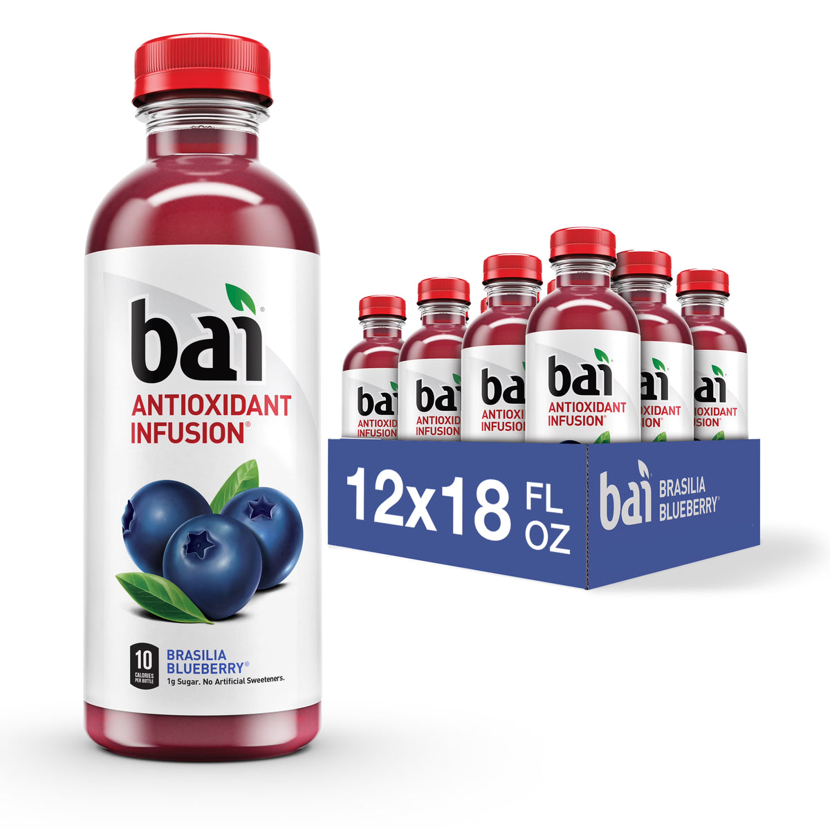 Gluten-Free Brasilia Blueberry Antioxidant Drink, 18 Fl Oz, 12 Pack Bottles P994819