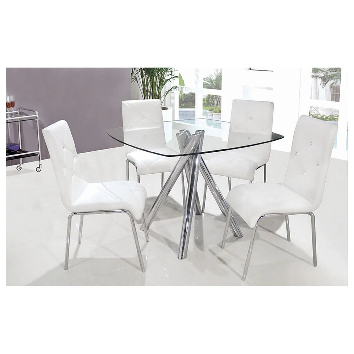 Contemporary Glass Dining Table V108666