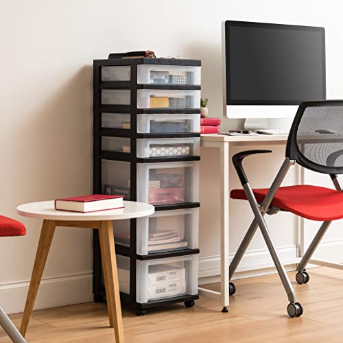 Black 10-Drawer Plastic Rolling Cart E638097