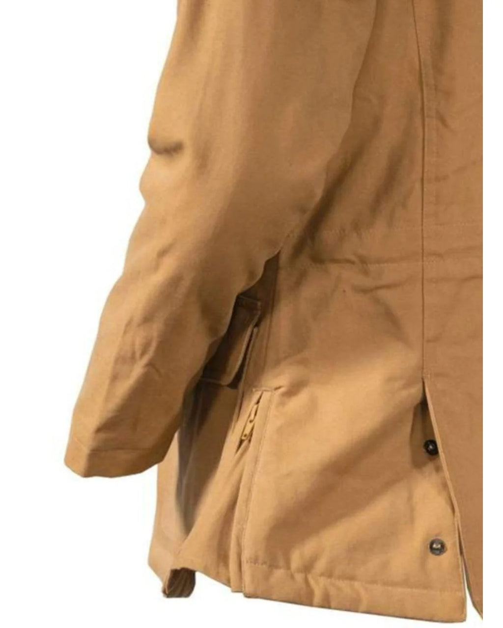 Canvas Fleece Hooded Jacket Tan 3X T49564