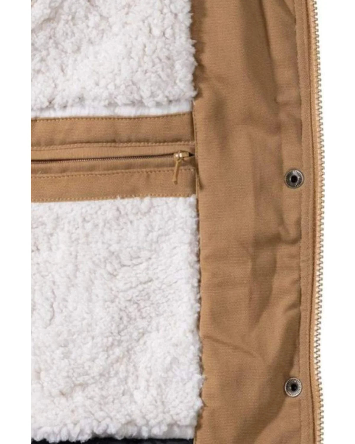Canvas Fleece Hooded Jacket Tan 3X T49564