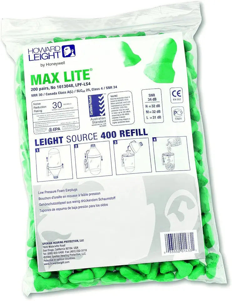 Max Lite Earplug Refill 200-Pairs M92360