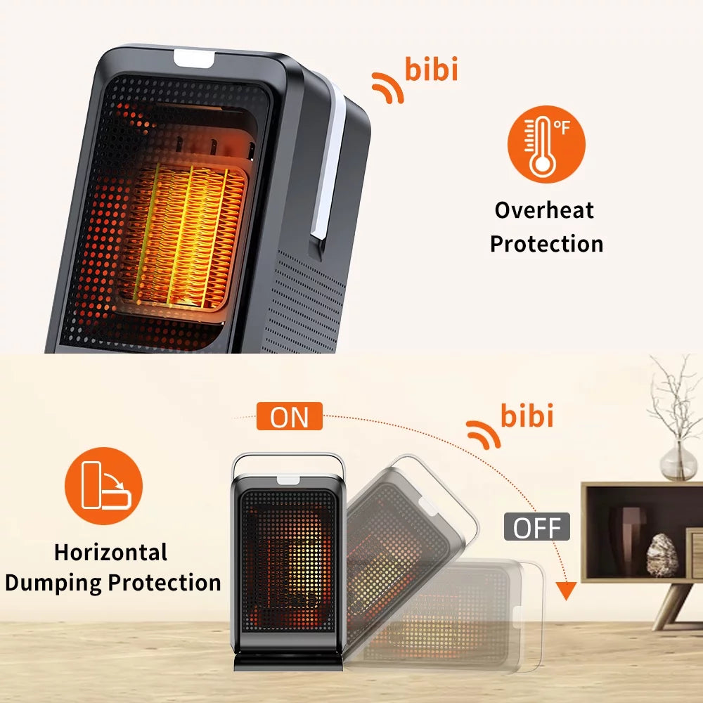 Oscillating Space Heater with Timer Remote Control Y495