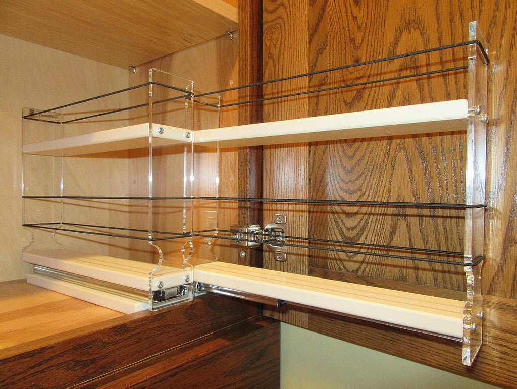 22x1.5x11 Spice Rack with 2 Drawers and 2 Shelves O29029