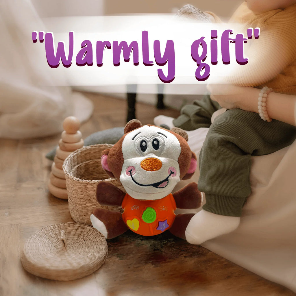 Musical Plush Monkey Baby Toy, 8 Inches C600