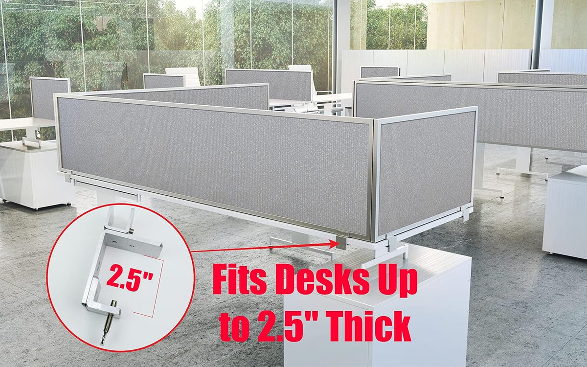 Acoustical Desk Mounted Privacy Panel R270