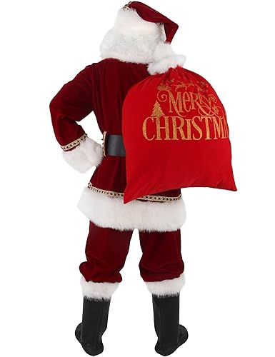 11pcs Red Adult Santa Suit E234