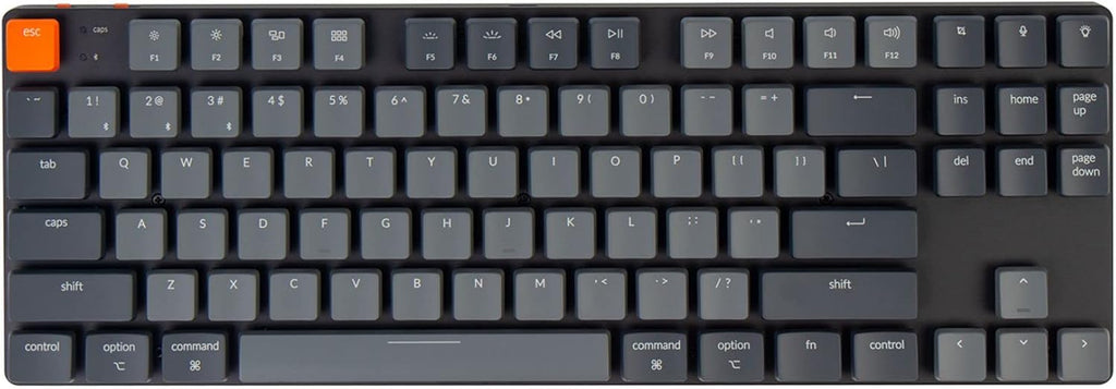 87 Keys Ultra-Slim Wireless Mechanical Keyboard with White LED Backlit O9824