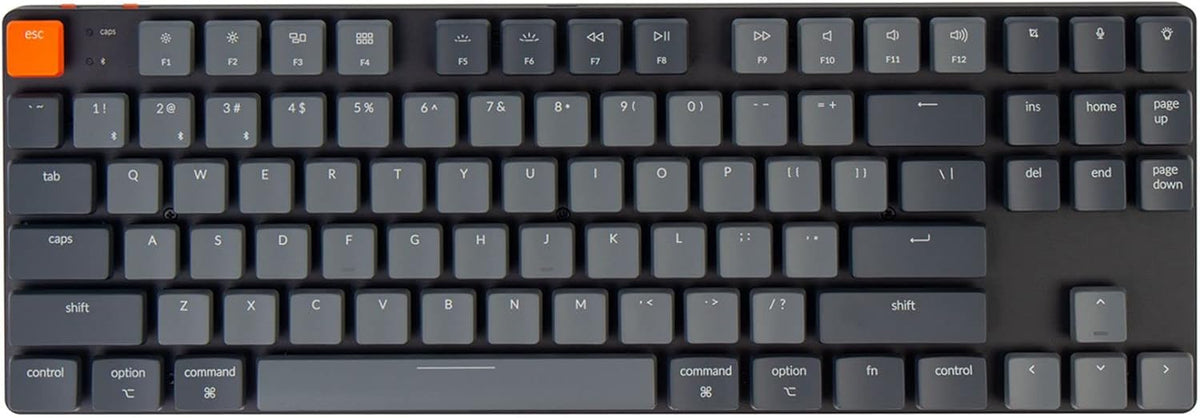 87 Keys Ultra-Slim Wireless Mechanical Keyboard with White LED Backlit O9824