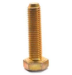 1 inch-8 x 3 3/4 inch Coarse Thread Grade 8 Hex Cap Screw, Alloy Steel Yellow Zinc Plated, Pk 5 N148