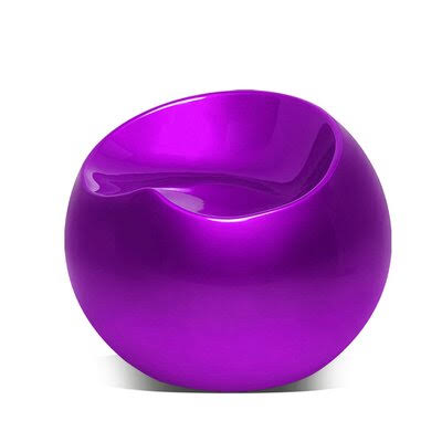 Purple Plastic Accent Stool Y64155