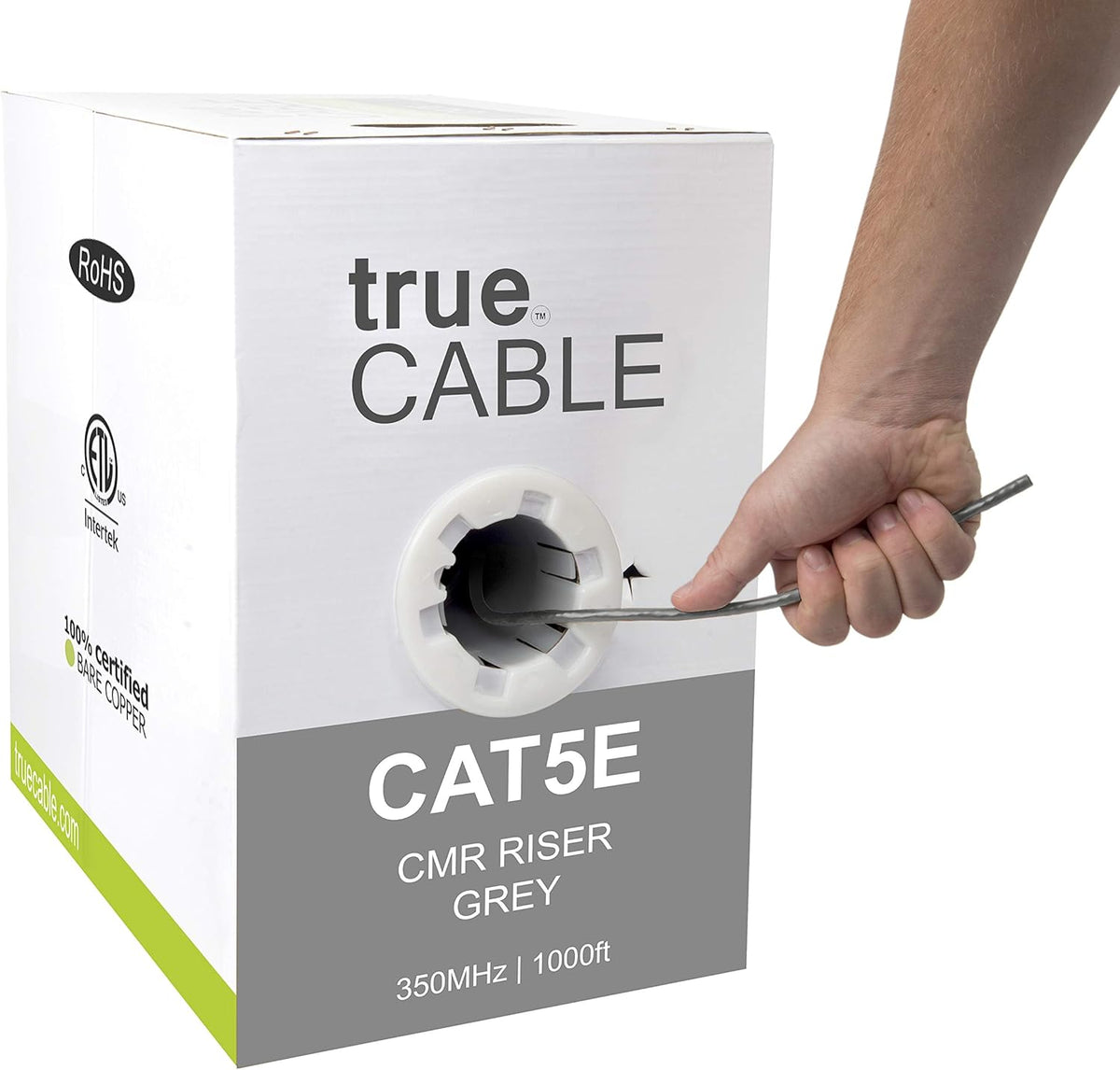 1000ft Orange 24AWG 4 Pair Solid Bare Copper Bulk Ethernet Cable T1464