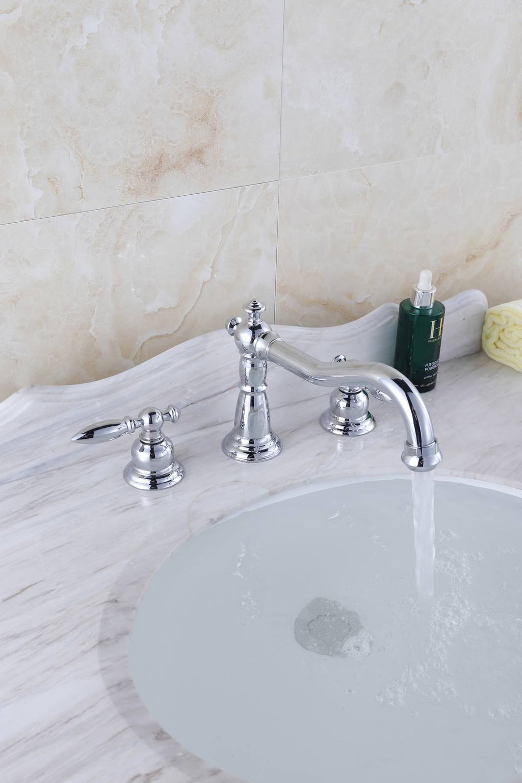 White Rectangle Undermount Sink Set J785
