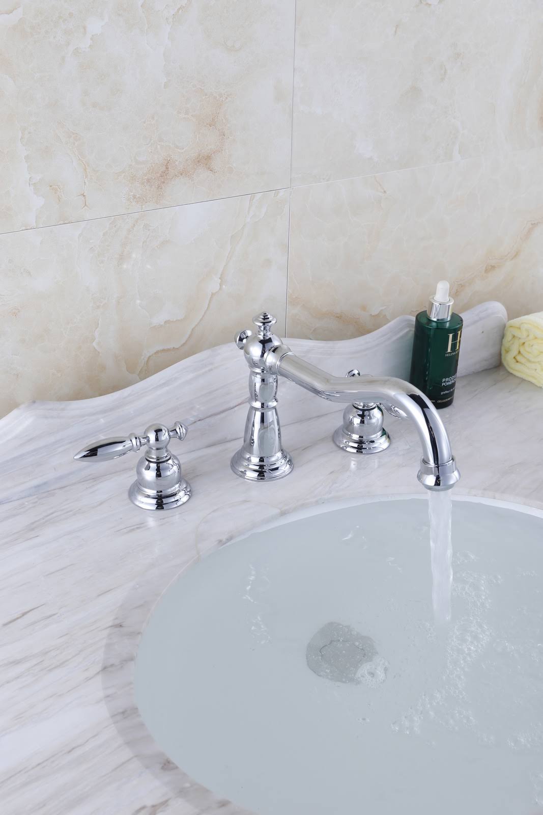 White Rectangle Undermount Sink Set J785