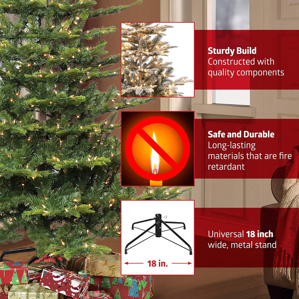 7.5 Foot Pre-Lit Artificial Christmas Tree with 700 Clear Lights D4682