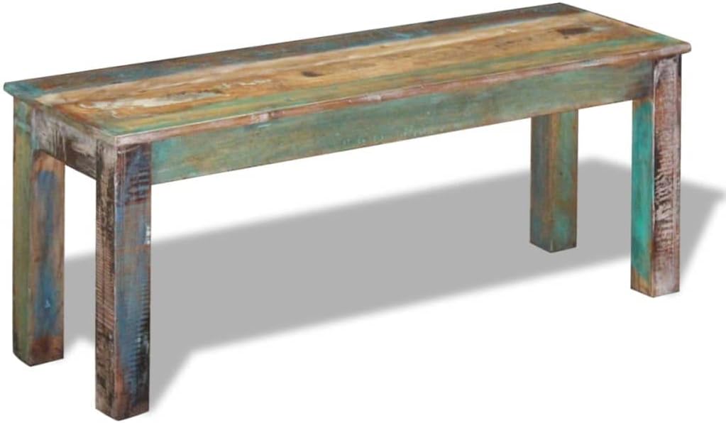 Solid Reclaimed Wood Bench 43.3"x13.8"x17.7" N131584