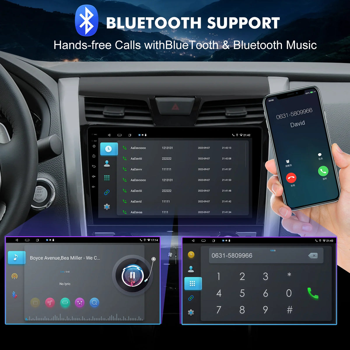 10.1 inches Android 12 Double Din Car Stereo IPS Touchscreen Car Radio with Carplay Android Auto Backup Camera GPS FM BT W912943