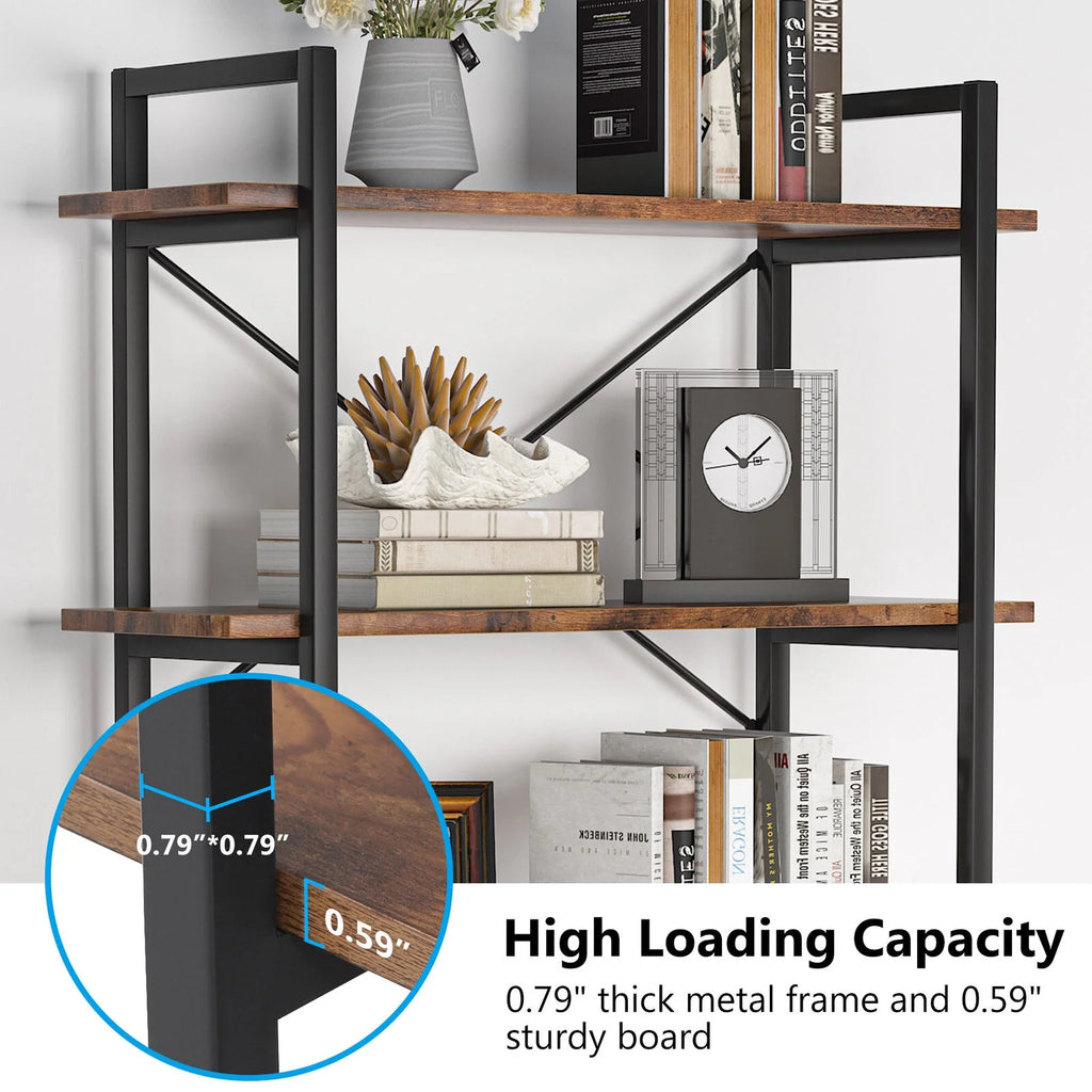 5 Tier Rustic Brown Bookcase U32966