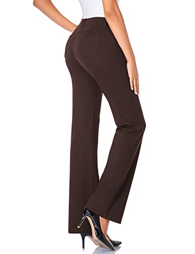 Stretchy Bootcut Dress Pants with Pockets A34574